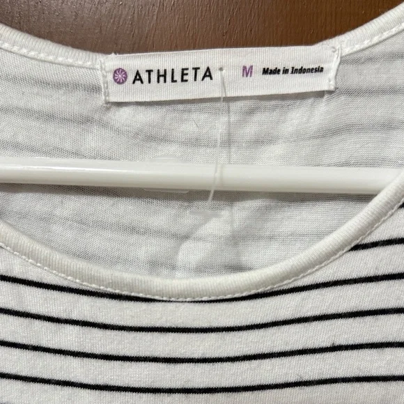 Athleta Sunkissed Ombre Medium Striped Blue and White Maxi Dress - Picture 4 of 5